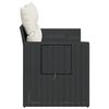 vidaXL 2-personers havesofa med hynder polyrattan sort