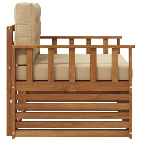 vidaXL Udend&oslash;rs sofagruppe Soli Akacietr&aelig; og polyester Naturfarvet