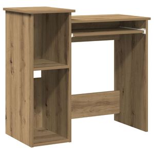 vidaXL skrivebord m. hylder 84x40x78 cm konstrueret tr&aelig; kunsteg