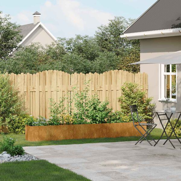 vidaXL plantekasse rustfarvet 280x40x40 cm forvitringsst&aring;l