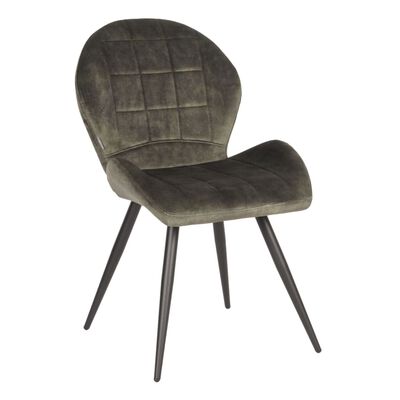 LABEL51 spisebordsstole 2 stk. Sil 51x64x87 cm fløjl gråbrun