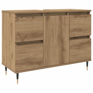 vidaXL badev&aelig;relsesskab 80x33x60 cm konstrueret tr&aelig; kunsteg