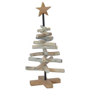 vidaXL Juletr&aelig; Brun 60 cm Massiv Teaktr&aelig;