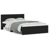 vidaXL sengeramme med sengegavl 135x190 cm sort