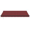 vidaXL markise med LED-lys 450x350 cm automatisk betjening bordeaux