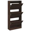vidaXL skoreol 60x21x125,5 cm konstrueret tr&aelig; brun egetr&aelig;sfarve