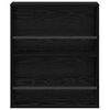 vidaXL Magasin Rack med hylde Sort eg 60 x 12 x 70 cm Konstrueret tr&aelig;