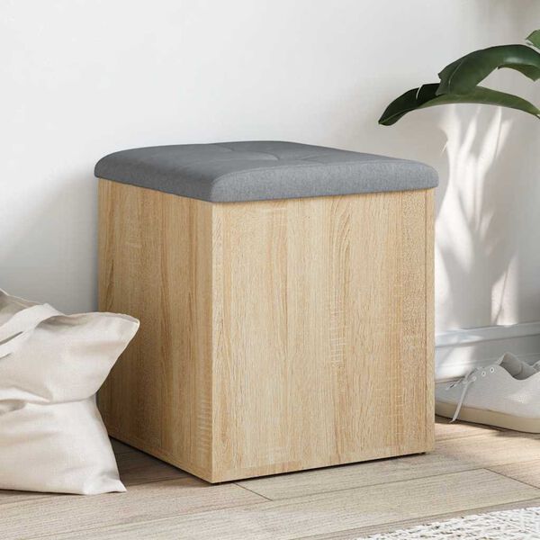 vidaXL opbevaringsb&aelig;nk Sonoma eg 42x42x45 cm konstrueret tr&aelig;