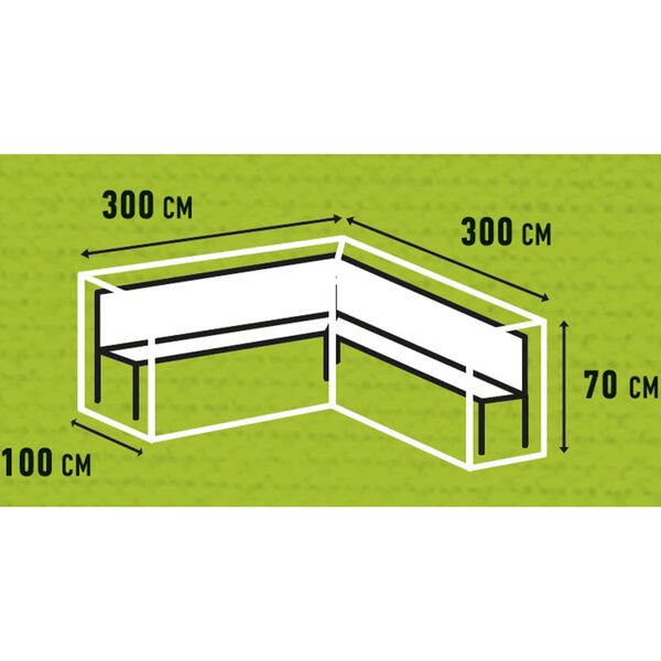 Madison lounges&aelig;tovertr&aelig;k 300x300x70 cm venstre