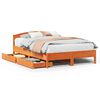 vidaXL sengeramme uden madras 135x190 cm massivt fyrretr&aelig; brun