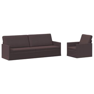 vidaXL Sofa S&aelig;t 2 pcs M&oslash;rk Brun Stof