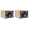 vidaXL V&aelig;gmonteret natbord DOKKUM 2 stk. Sonoma-eg 36 x 33 x 25 cm