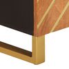vidaXL tv-bord 105x33,5x46 cm massivt mangotr&aelig; brun og sort