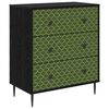 vidaXL Skuffeskab GELEEN Smaragd geometrisk m&oslash;nster 66 x 36,5 x 76 cm