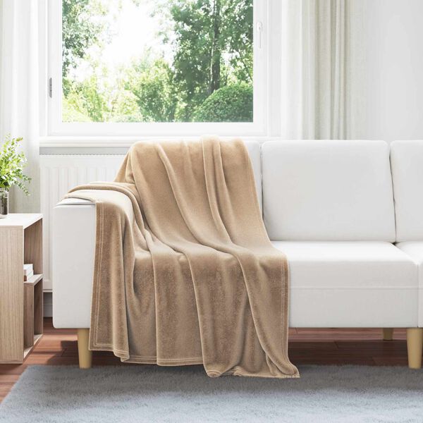 vidaXL Kastet&aelig;pper 6 pcs Camel 130 x 150 cm Fleece