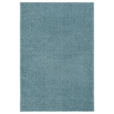 vidaXL gulvtæppe 160x230 cm kort luv blå