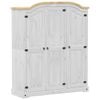 vidaXL kl&aelig;deskab Corona 151,5x52x186 cm massivt fyrretr&aelig;
