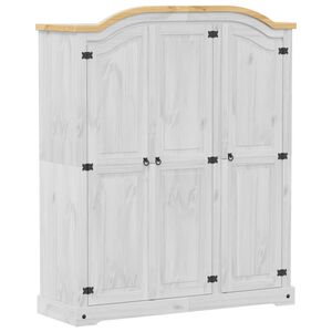 vidaXL kl&aelig;deskab Corona 151,5x52x186 cm massivt fyrretr&aelig;