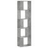 vidaXL bogreol 45x23,5x162,5 cm 5 hylder konstrueret tr&aelig; betongr&aring;