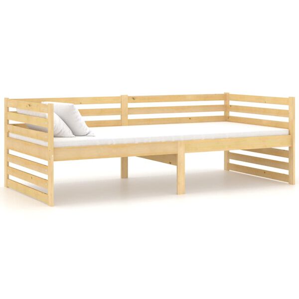 vidaXL daybed med madras 90x200 cm massivt fyrretræ