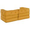 vidaXL Modulsofa 2 pcs Gul 140 x 70 x 56 cm Stof