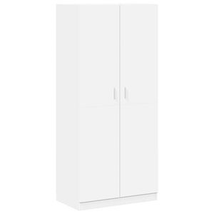 vidaXL kl&aelig;deskab 90x52x200 cm konstrueret tr&aelig; hvid