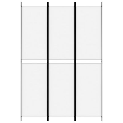vidaXL 3-panels rumdeler 150x220 cm stof hvid