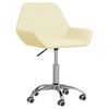 vidaXL drejelig kontorstol stof cremefarvet