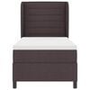 vidaXL Box spring seng med madras M&oslash;rkebrun 90 x 200 cm Stof