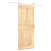 vidaXL Skyded&oslash;r Natur og hvid 85 x 210 cm Massivt Fyrretr&aelig;