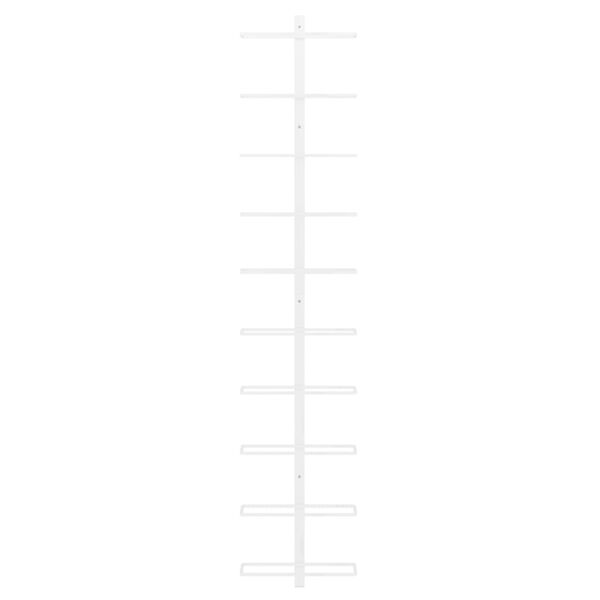 vidaXL væghængt vinreol til 10 flasker metal hvid