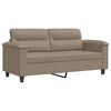 vidaXL 2-personers sofa 140 cm mikrofiberstof gr&aring;brun
