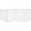 vidaXL hundel&aring;ge med d&oslash;r 4 paneler 320 cm foldbar poppeltr&aelig; hvid