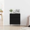 vidaXL Sideboard med skuffe Sort eg 60 x 35 x 70 cm Konstrueret tr&aelig;