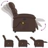 vidaXL massagestol med l&oslash;ftefunktion kunstl&aelig;der brun