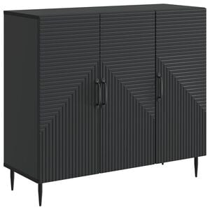 vidaXL Sideboard Sort 89 x 34,5 x 80 cm Konstrueret tr&aelig;