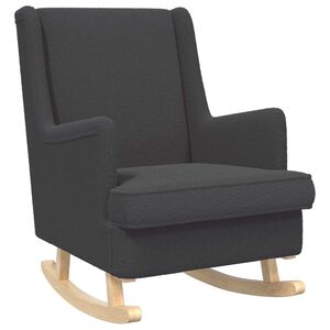 vidaXL Gyngestol M&oslash;rkegr&aring; 62 x 80 x 85 cm Boucl&eacute;