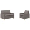 vidaXL Sofa S&aelig;t 2 stk. Gr&aring;brun Stof
