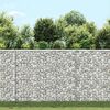 vidaXL gabion-højbed 80x20x100 cm trapezformet galvaniseret stål