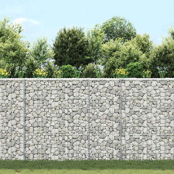 vidaXL gabion-højbed 80x20x100 cm trapezformet galvaniseret stål