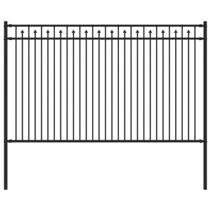 vidaXL Spike Hegn BAARLO 200 x 116 cm Pulverlakeret st&aring;l Sort