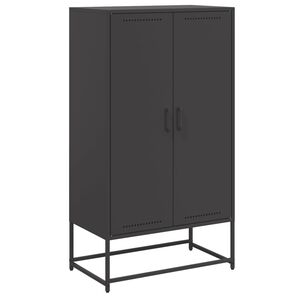 vidaXL skab 68,5x38,5x123,5 cm st&aring;l sort