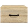 vidaXL væghængt sengebord 35x35x20 cm sonoma-eg