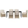 vidaXL Have Spisebordss&aelig;t 7 pcs Beige og cremehvid polyrattan