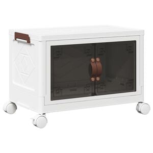 vidaXL Stabelbar opbevaringskasse med hjul 28 L 48,5x29,5x33 cm