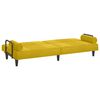 vidaXL sovesofa med arml&aelig;n velour gul