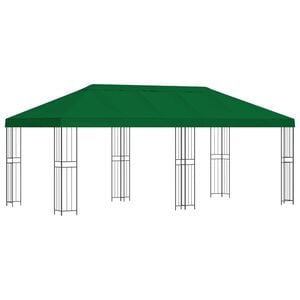 vidaXL Pavillon med sidetapper 6 x 3 m Gr&oslash;n Polyester og St&aring;l 190
