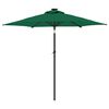 vidaXL parasol med st&aring;lstang 225x225x212 cm gr&oslash;n