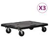 vidaXL m&oslash;belhunde 3 stk. 58x38x12 cm polypropylen sort