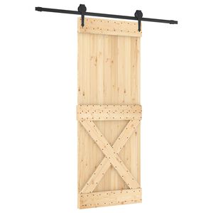 vidaXL Skyded&oslash;r 80 x 210 cm Massivt Fyrretr&aelig; (Ubehandlet)